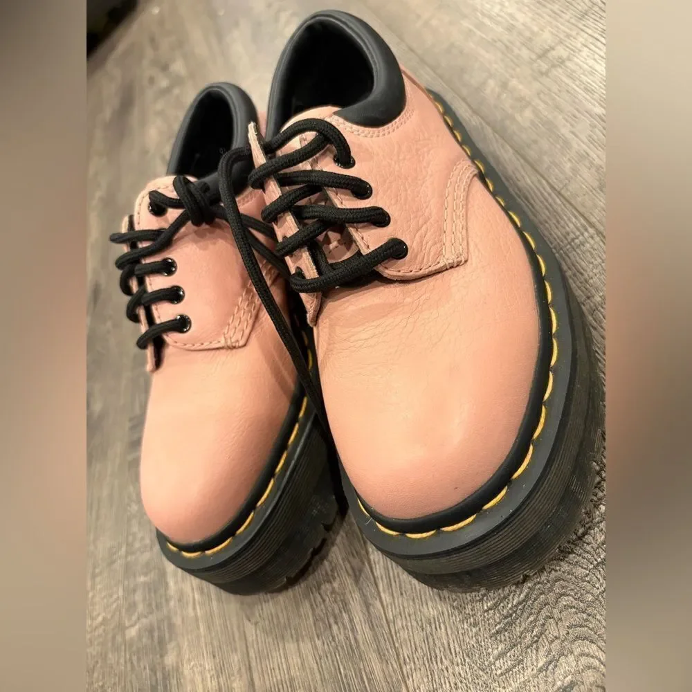 Doc Martens Pisa Leather Platform Shoes Quad Womens